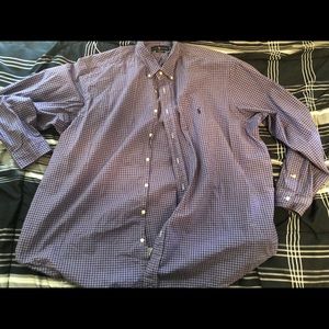 3XB Ralph Lauren Polo purple l/s b/d shirt